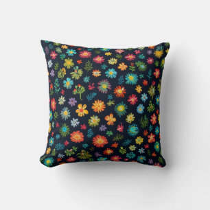 Elegant Flowers Pattern Cushion