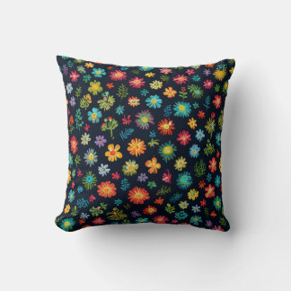 Elegant Flowers Pattern Cushion