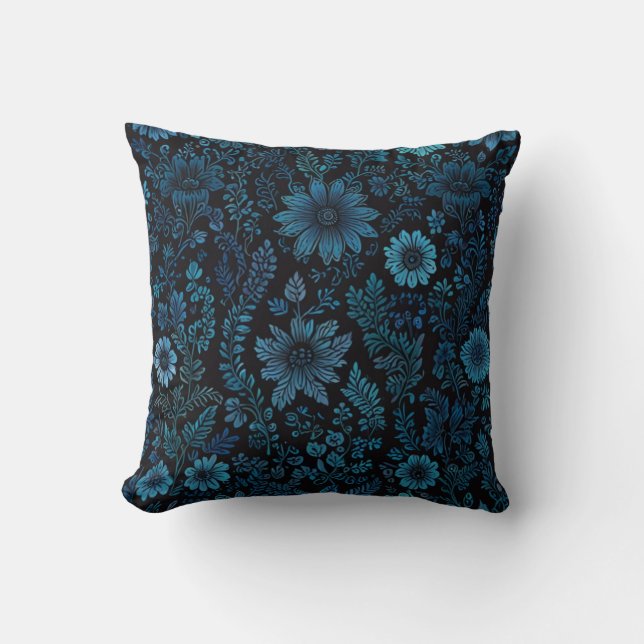 Elegant Flowers Pattern  Throw Pillow (Front)