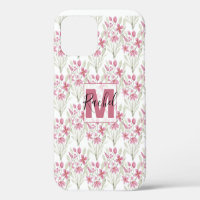 Elegant Flowers Pink Sage Green Watercolor Floral
