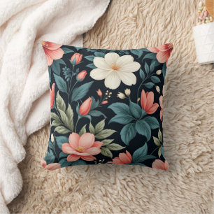 Elegant flowers, throw pillow