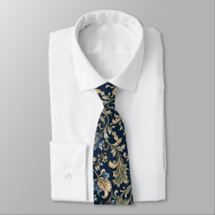 Elegant Flowing Botanical Flourish Tie