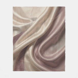 Elegant Flowing Silk Abstract Fleece Blanket