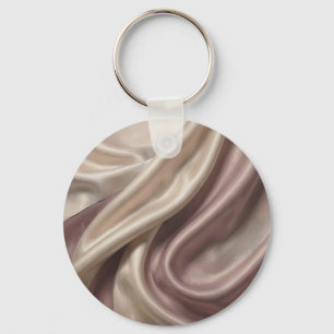 Elegant Flowing Silk Abstract Keychain