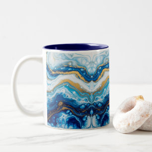 Elégant Fluid Art Décoratif Café Mugs Abstrait