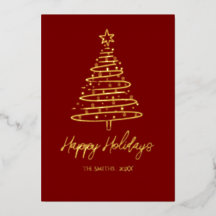 Elegant Foil Christmas Card 
