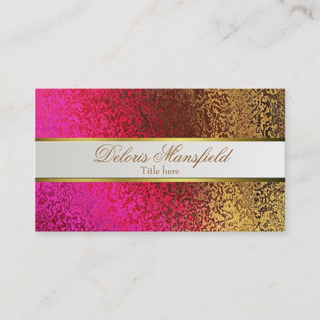 Elegant Foil Look Business Card (Front)