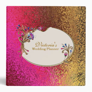 Elegant Foil Look Wedding Planner Binder