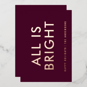 elegant foil non photo modern foil holiday card