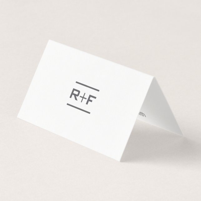 Elegant Folded Notecards Business Card (Front)