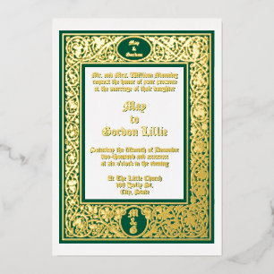 Elegant Foliage & Floral Border Wedding