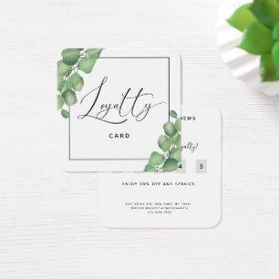 Elegant Foliage Greenery Botanical Loyalty Card