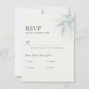 Elegant Foliage Modern RSVP Card