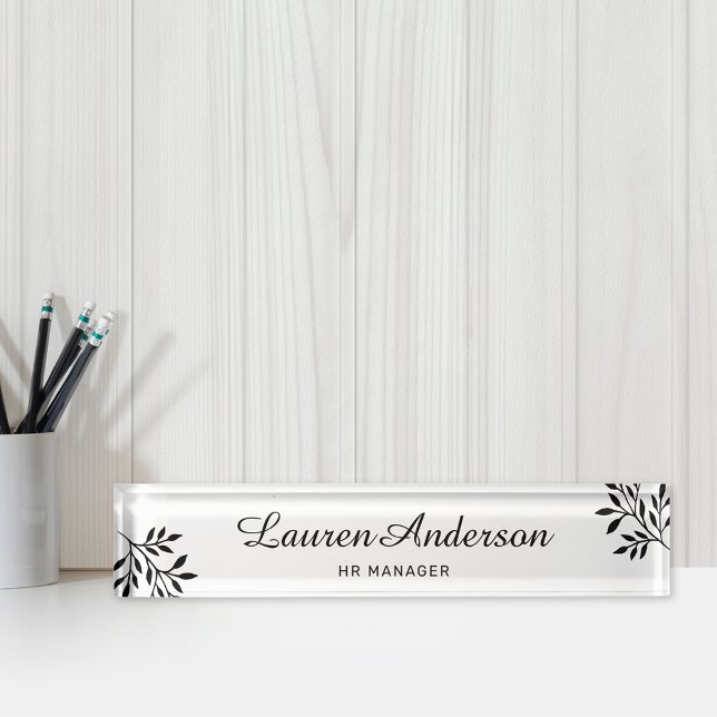Elegant Foliage Personalized Nameplate (Creator Uploaded)