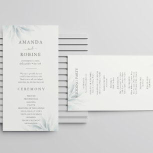 Élégant Foliage Programme de mariage moderne