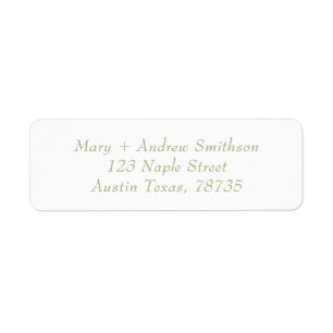 Elegant Font Return Address Label
