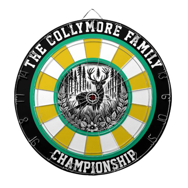 Elegant Forest Deer with Target Dartboard (Front)