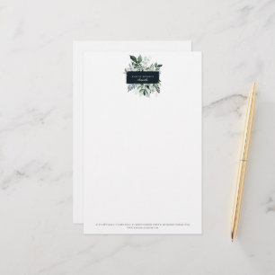 Elegant Forest Foliage Frame Business Stationery