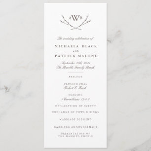 Elegant Forest Wedding Program