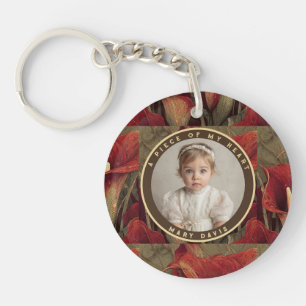 Elegant forever memory Custom  Calla Lilies Keychain
