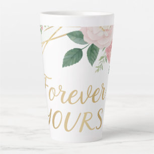 Elegant Forever Yours Floral Latte Mug