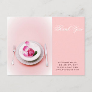 elegant fork knife plate Catering personal chef Postcard
