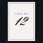 Elegant Formal Black Frame Calligraphy Wedding Table Number<br><div class="desc">Elegant Formal Black Frame Calligraphy Wedding Table Number</div>