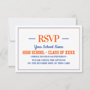 Elegant Formal Class Reunion RSVP Card
