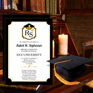 Elegant Formal College University Graduation Invitation