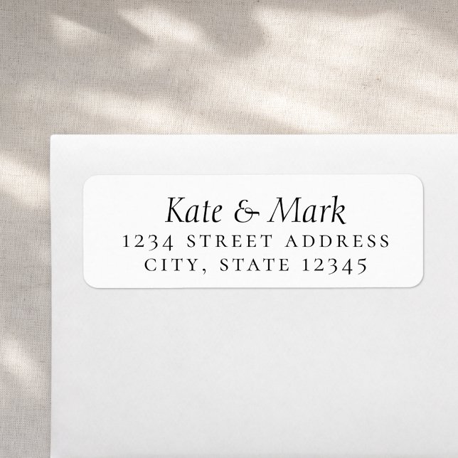 Elegant Formal Couple Names Wedding Return Address (Creator Uploaded)