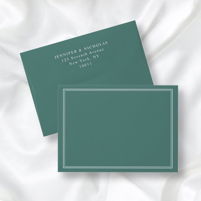 Elegant Formal Emerald Green Return Address Envelope (Creator Uploaded)
