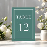 Elegant Formal Emerald Green Wedding Table Number<br><div class="desc">Modern Elegant Formal Emerald Green Wedding Table Number</div>