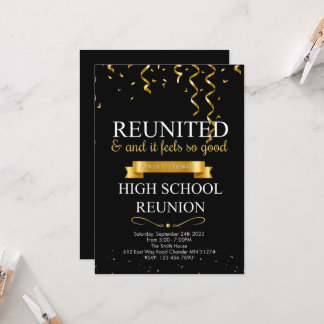 Elegant Formal High School Reunion Invitation