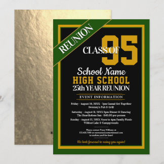Elegant Formal High School Reunion Invitations