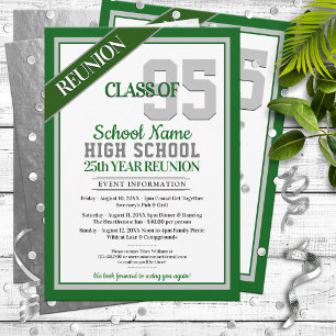 Elegant Formal High School Reunion Invitations
