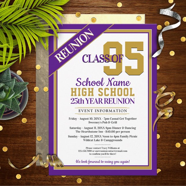 Elegant Formal High School Reunion Invitations (Creator Uploaded)