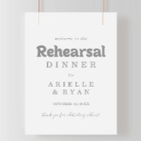 Elegant Formal Minimal Rehearsal Dinner Welcome 