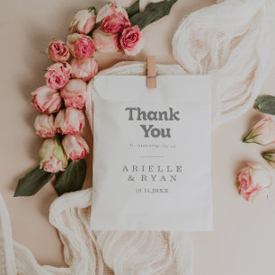 Elegant Formal Minimal Thank You Wedding Favour Bag