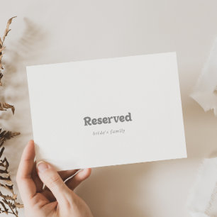 Elegant Formal Minimal Wedding Reserved Sign