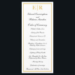 Elegant Formal Monogram Gold Wedding Program<br><div class="desc">Let your guests know what to expect on your special day with this elegant wedding program with your monogram and a border in faux gold surrounding your details in calligraphy. In addition to informing your guests about the order of service and who is in the wedding party, these wedding programs...</div>