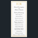 Elegant Formal Monogram Gold Wedding Program<br><div class="desc">Let your guests know what to expect on your special day with this elegant wedding program with your monogram and a border in faux gold surrounding your details in calligraphy. In addition to informing your guests about the order of service and who is in the wedding party, these wedding programs...</div>