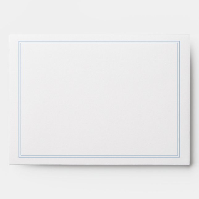Elegant Formal Powder Blue Address Wedding Envelope (Front)