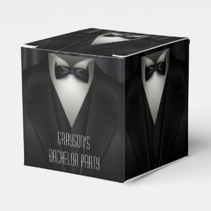 Elegant Formal Tuxedo Bachelor Party Favor Box