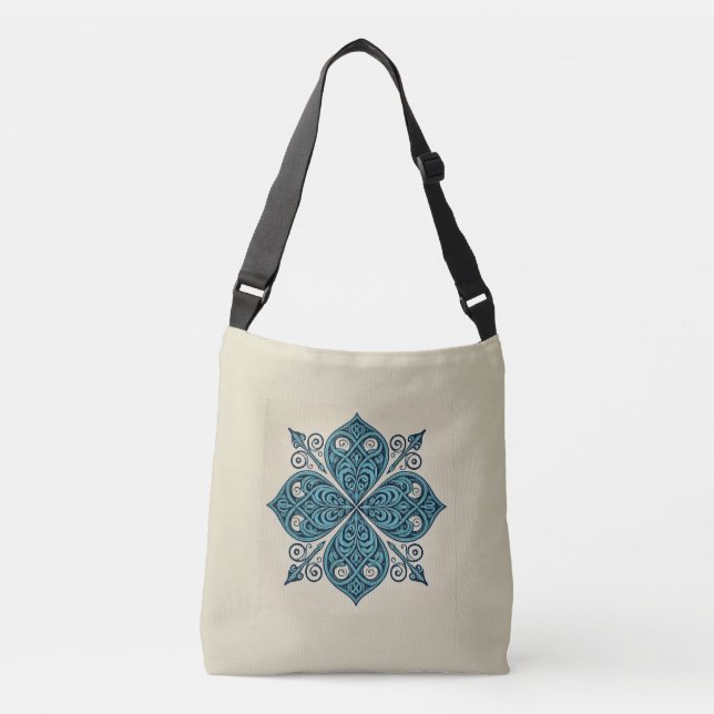 Elegant Four Leaf Clover Crossbody Bag (Front)