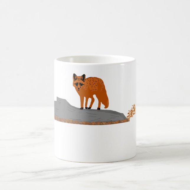 🦊Elegant Fox Ceramic Mug (Center)