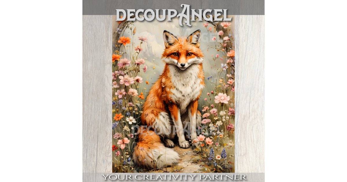 Elegant Fox Decoupage Tissue Paper Zazzle
