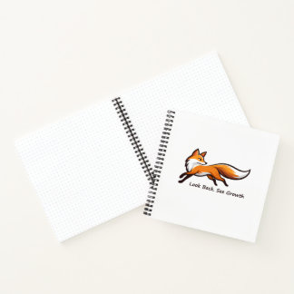 Elegant Fox "Look Back. See Growth." Motivational  Notebook