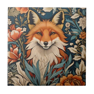 Elegant Fox William Morris Inspired Floral Tile