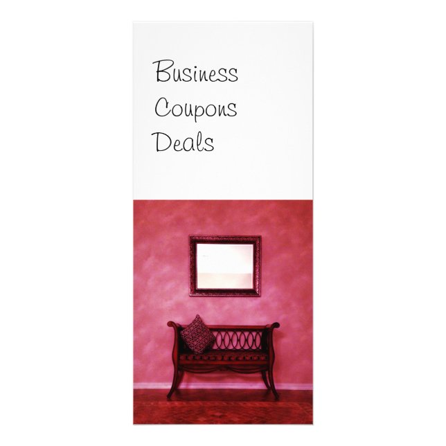 Elegant Foyer Settee Seat Mirror Interior Design Rack Card (Front)