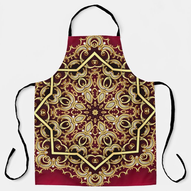Elegant frame: pearl and gold. apron (Front)